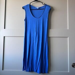 Wahine Blue Mini Dress Womens Small Blue Sleeveless Scoop Neck Casual Summer